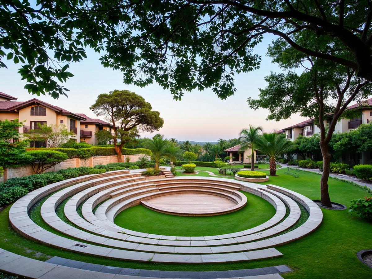 AMPHITHEATRE IN THE LANDSCAPED COMMUNITY